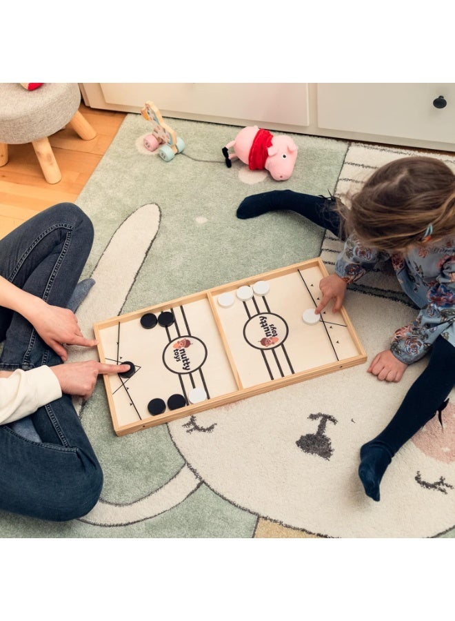 Rwnq Wooden Russian Table Game 30×60 cm, Fast Disc Challenge Game for Skill and Fun, Interactive Family Game to Improve Focus and Reaction, Suitable for Kids and Adults for Competitions and Group Entertainment at Home or on Trips – Brain Games – Interactive Game - Image 4